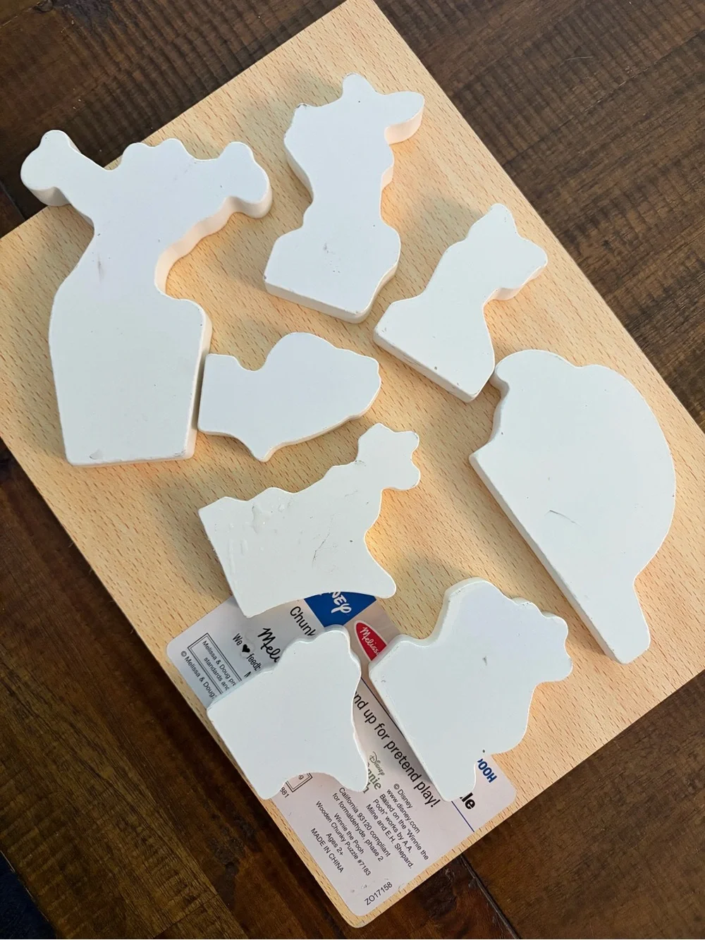 Melissa & Doug Disney Winnie the Pooh wooden chunky puzzle #7183 EXCELLENT!